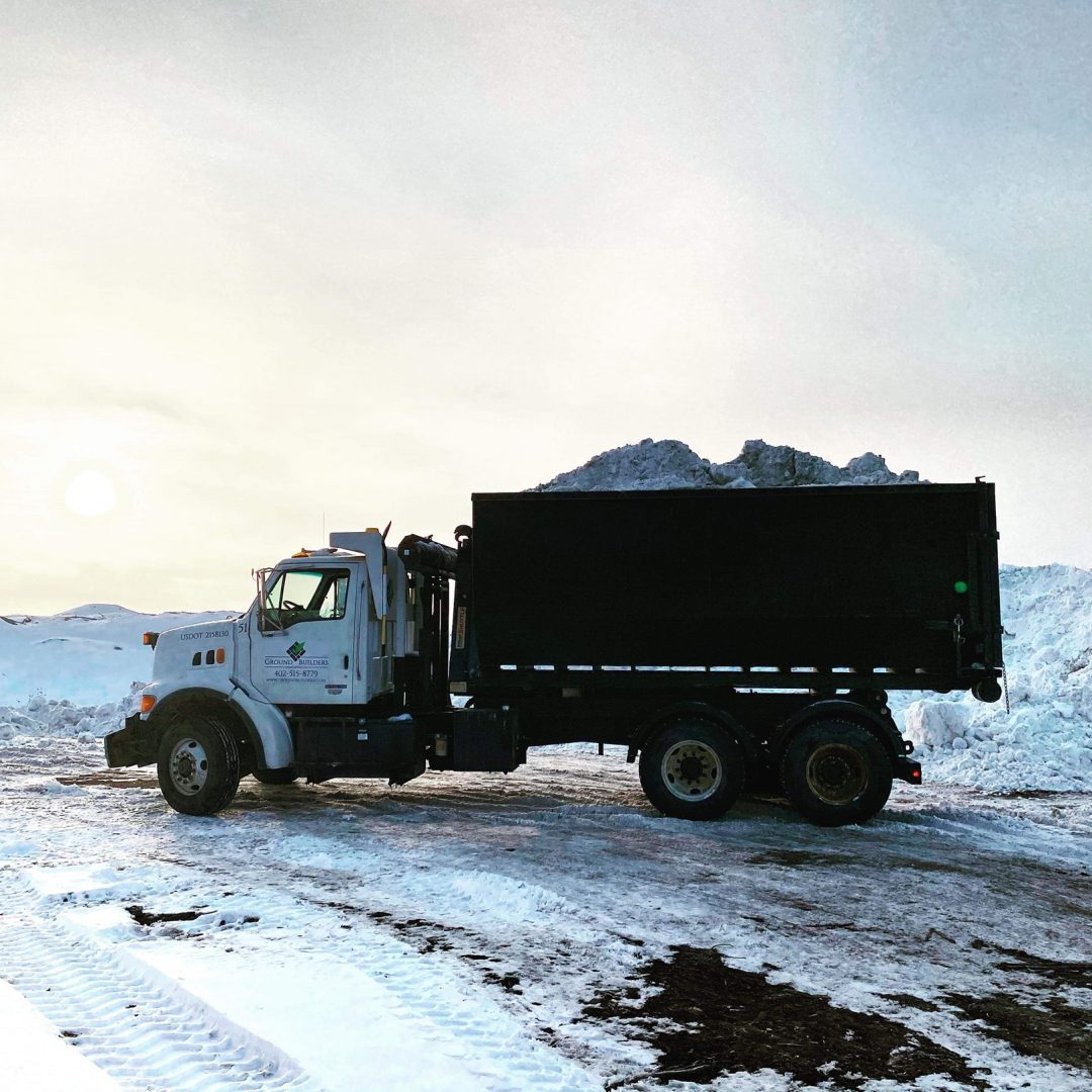 Ground Builders Landscaping snow removal equipment in Omaha